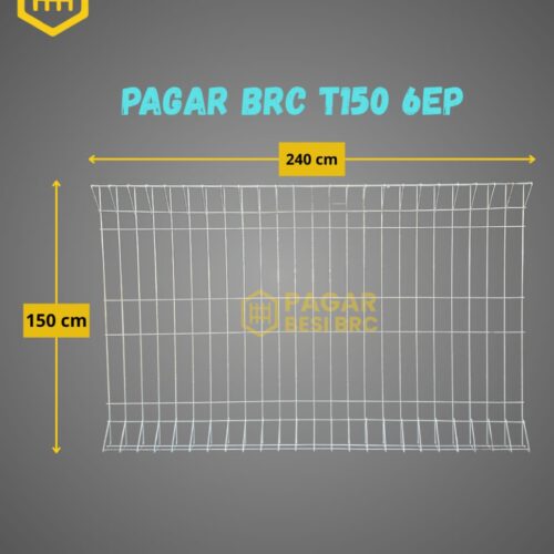 Pagar BRC Tinggi 150cm 6mm Finishing Elektroplating