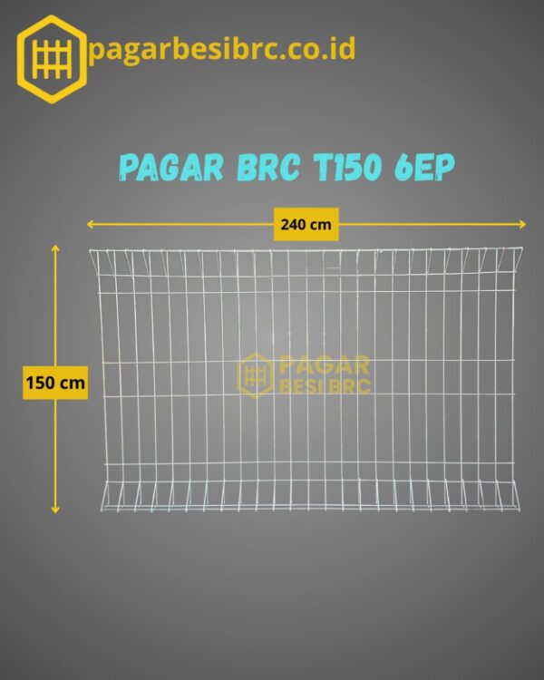 Pagar BRC Tinggi 150cm 6mm Finishing Elektroplating