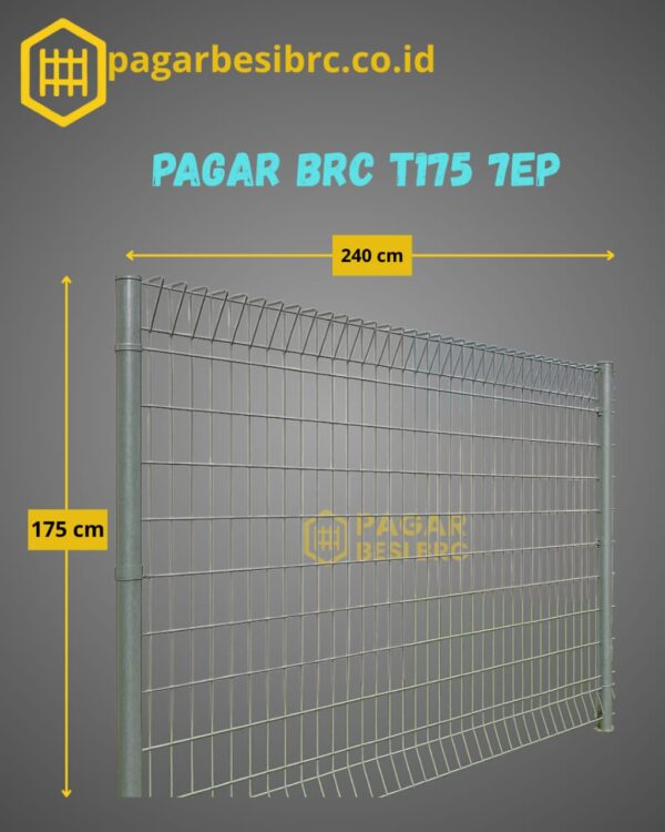 Pagar BRC Tinggi 175cm 7mm Finishing Elektroplating