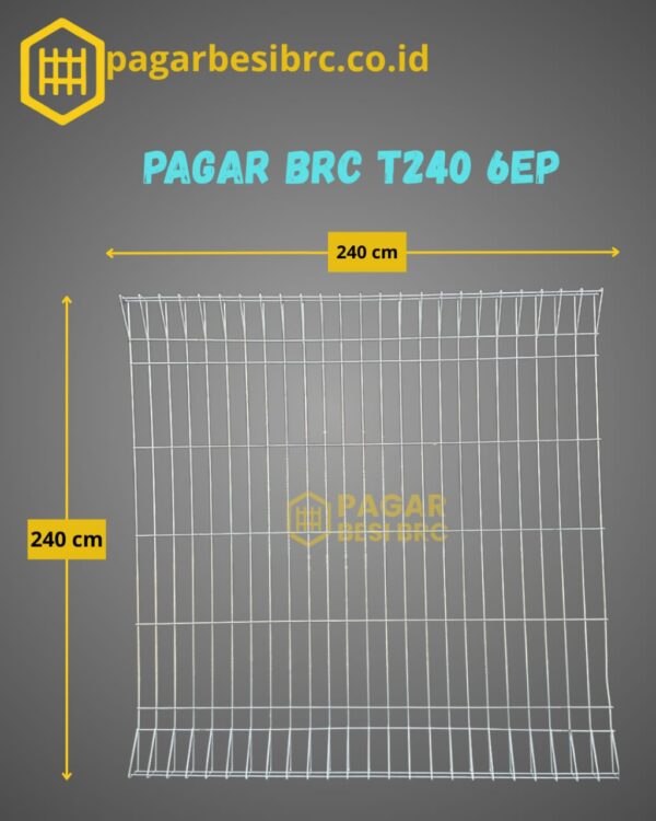 Pagar BRC Tinggi 240cm 7mm Finishing Elektroplating