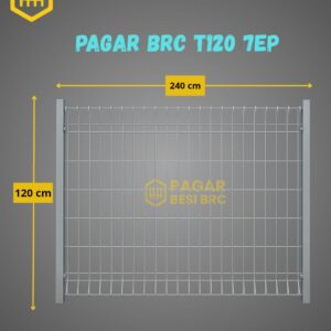 Pagar BRC Tinggi 120cm 7mm Finishing Elektroplating