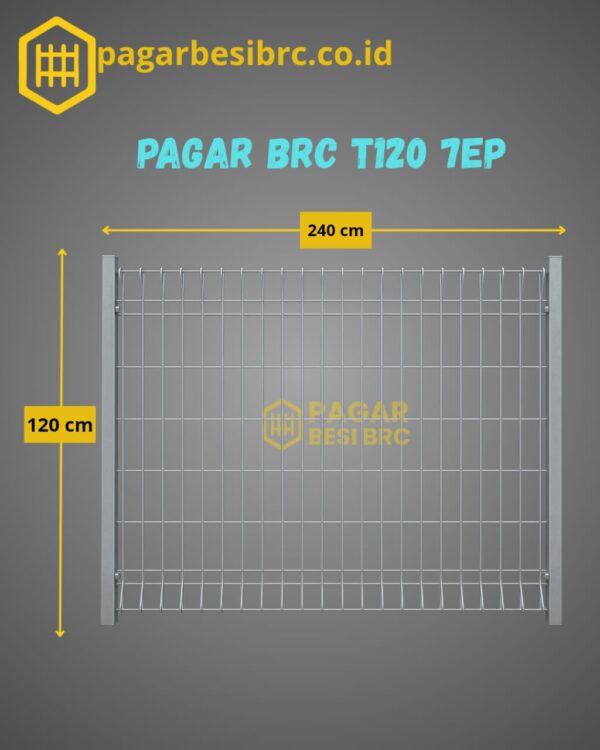 Pagar BRC Tinggi 120cm 7mm Finishing Elektroplating