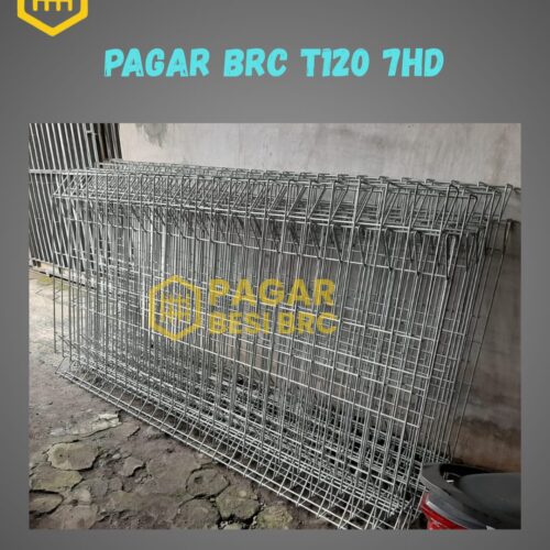 Pagar BRC Tinggi 120cm 7mm Finishing Hot Dip Galvanized