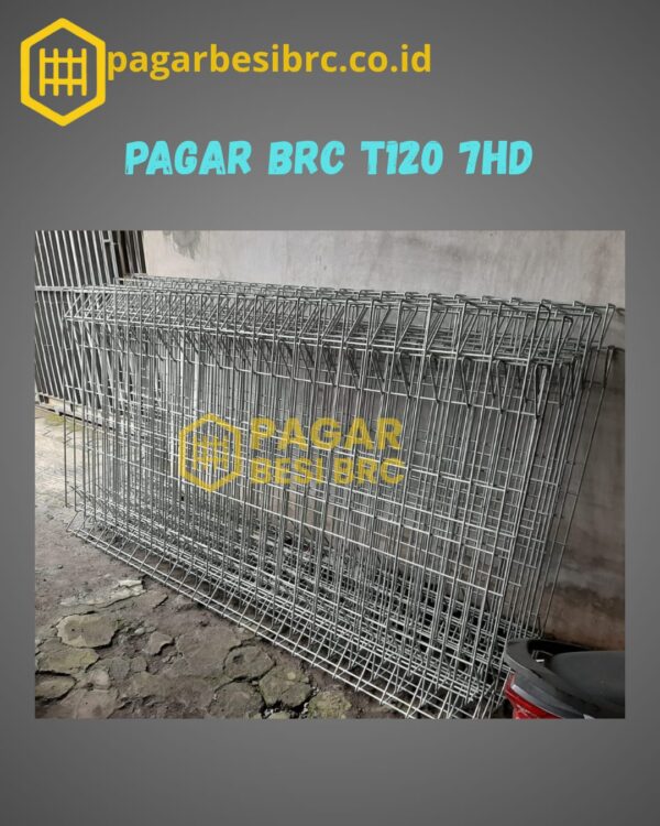 Pagar BRC Tinggi 120cm 7mm Finishing Hot Dip Galvanized