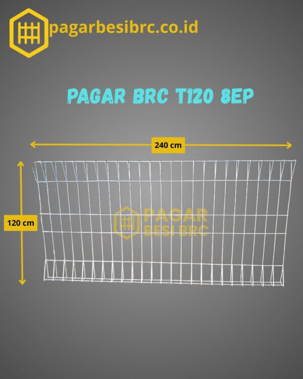 Pagar BRC Tinggi 120cm 8mm Finishing Elektroplating