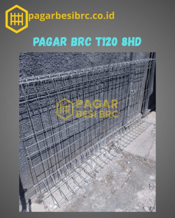 Pagar BRC Tinggi 120cm 8mm Finishing Hot Dip Galvanized