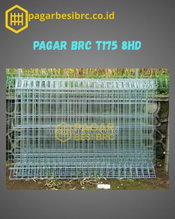 Pagar BRC Tinggi 175cm 8mm Finishing Hot Dip Galvanized