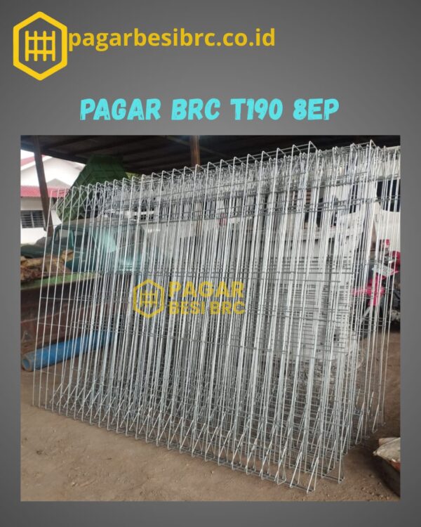 Pagar BRC Tinggi 190cm 8mm Finishing Elektroplating
