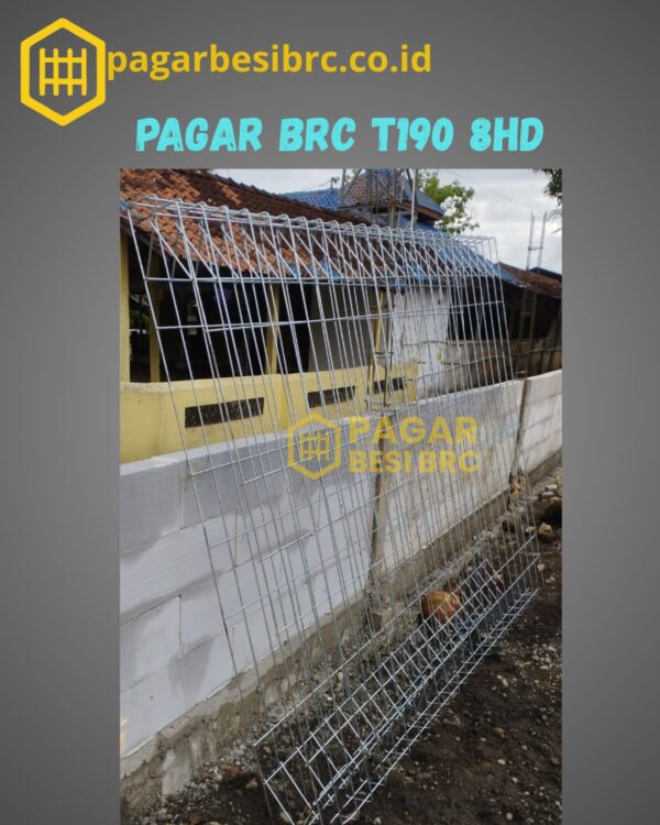 Pagar BRC Tinggi 190cm 8mm Finishing Hot Dip Galvanized