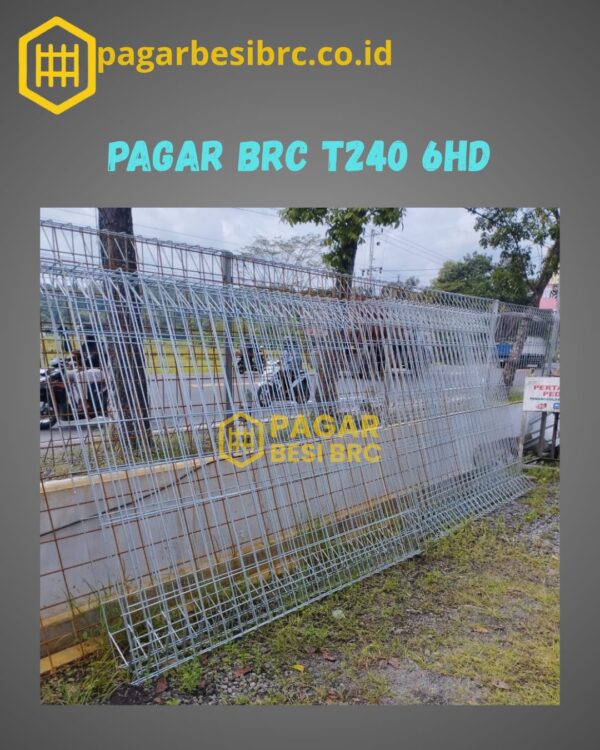 Pagar BRC Tinggi 240cm 6mm Finishing Hot Dip Galvanized