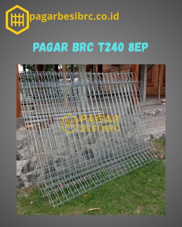 Pagar BRC Tinggi 240cm 8mm Finishing Elektroplating