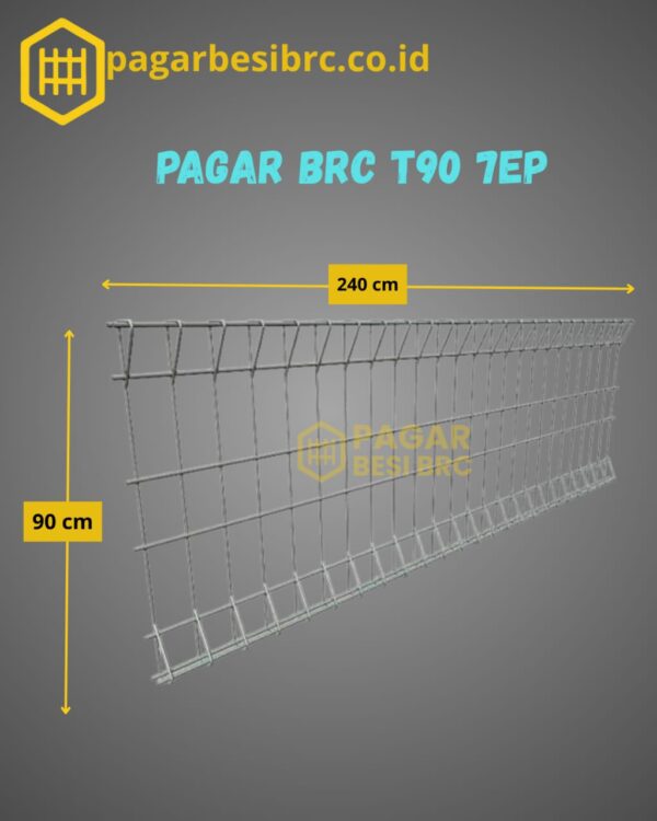Pagar BRC Tinggi 90cm 7mm Finishing Elektroplating
