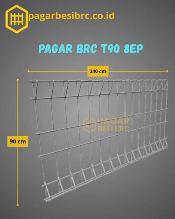 Pagar BRC Tinggi 90cm 8mm Finishing Elektroplating