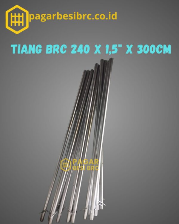 Tiang Pagar BRC 1,5 Inch – Panjang 300 cm