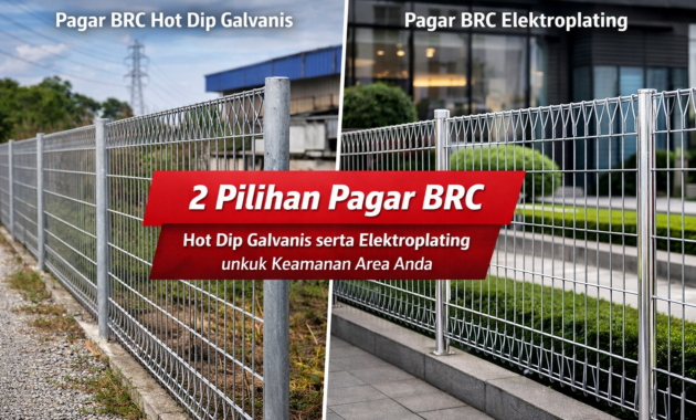 2 Pilihan Pagar BRC Hot Dip Galvanis serta Elektroplating untuk Keamanan Area Anda